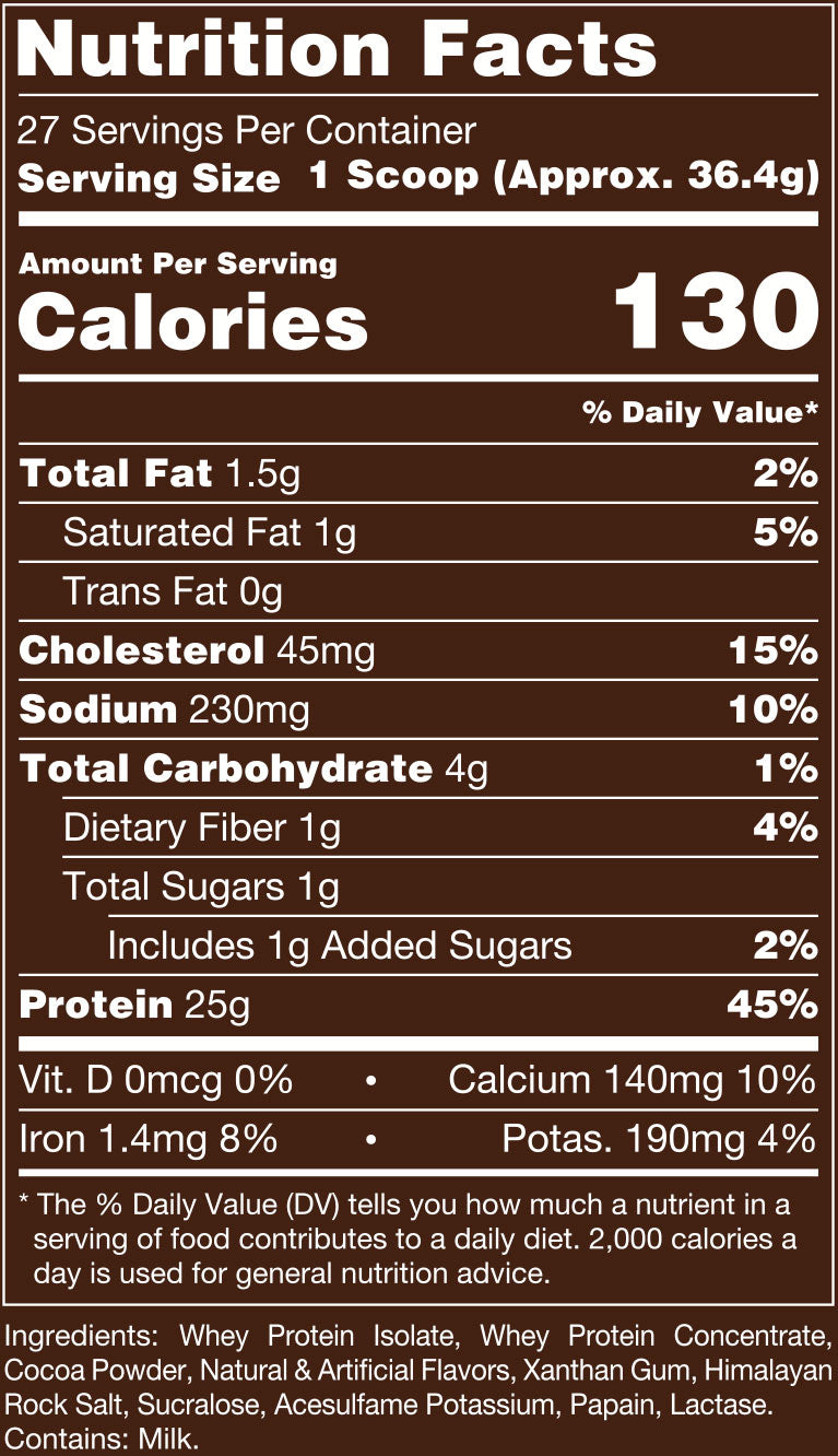 Milk Chocolate / 27 Servings Nutrition Facts