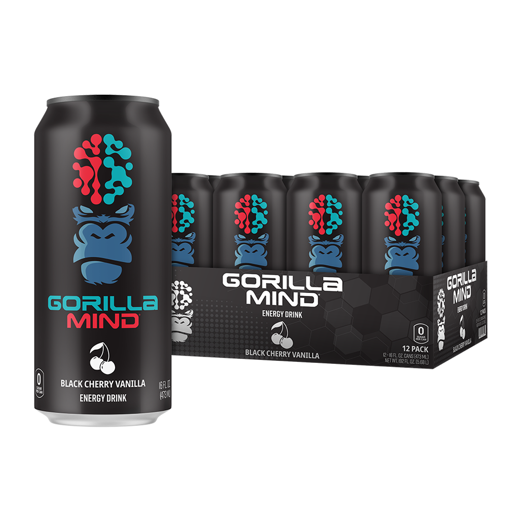 Gorilla Mind Energy Drink - Black Cherry Vanilla Beverage