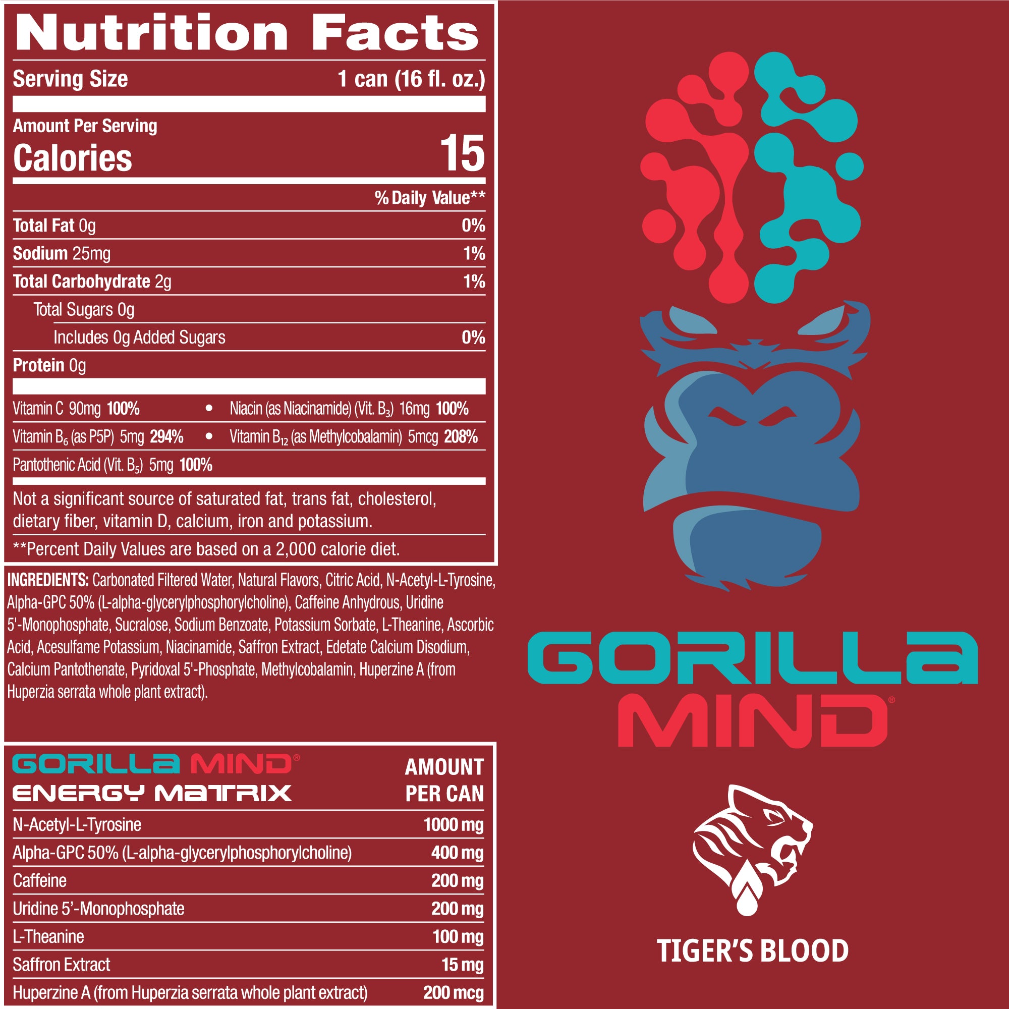 Tiger's Blood Nutrition Facts