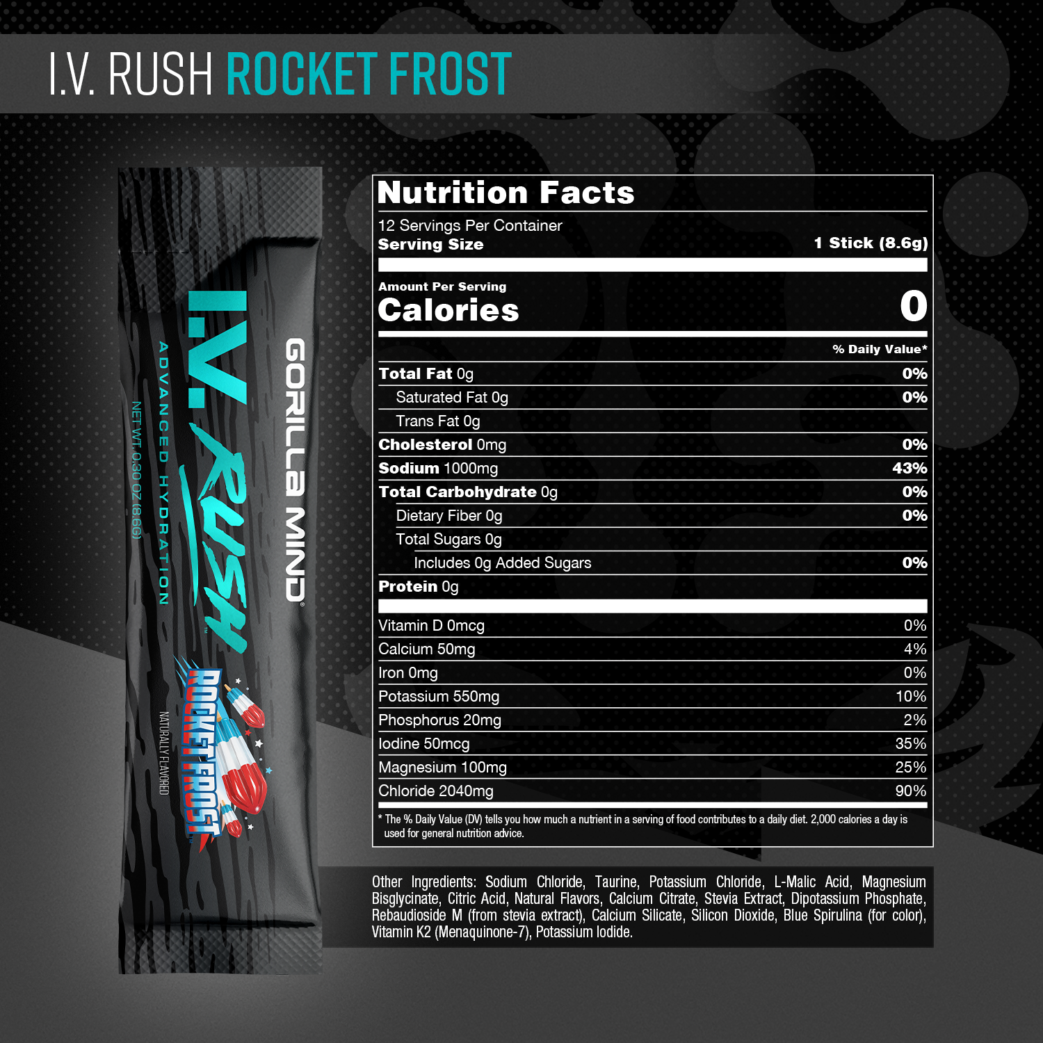 12 Serving / Rocket Frost Nutrition Facts