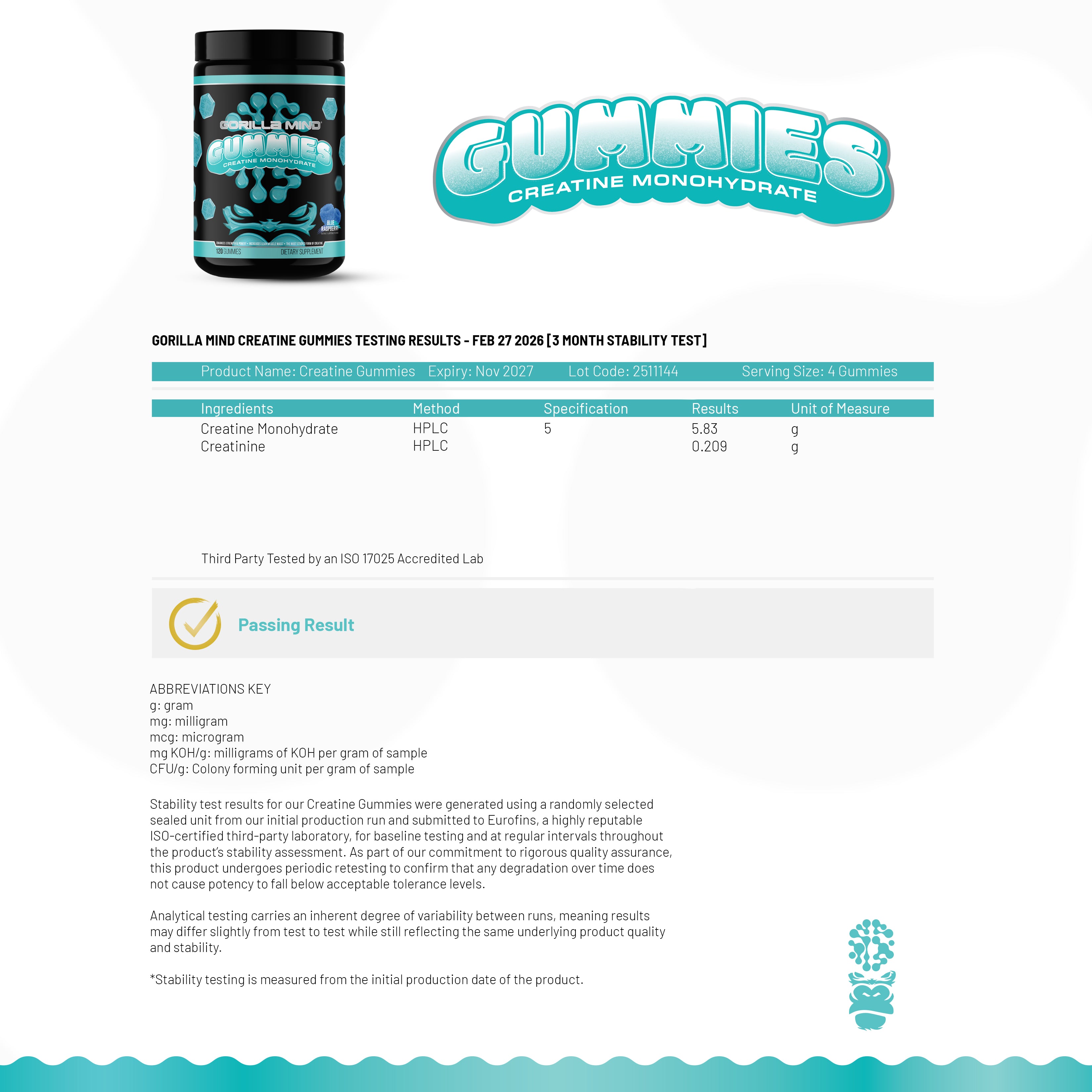 Gorilla Mind Creatine Gummies