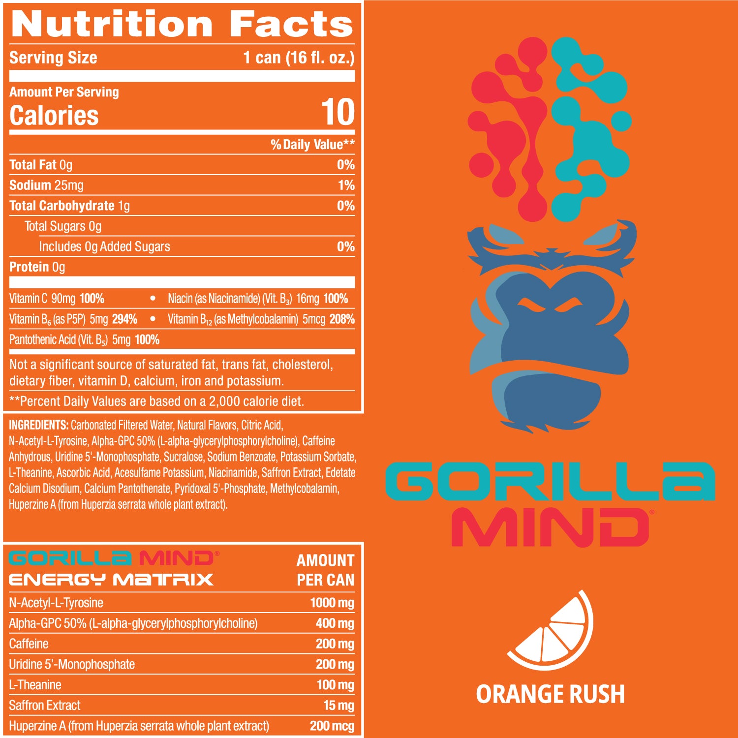 Orange Rush Nutrition Facts