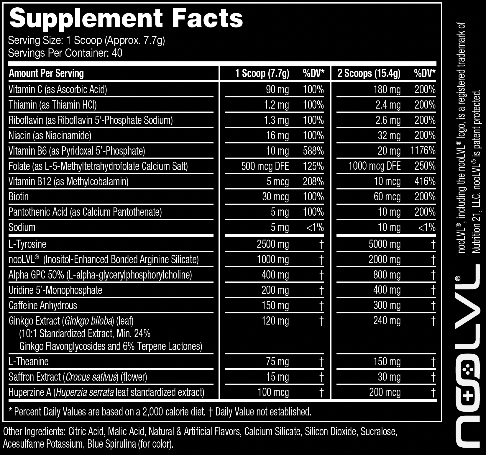 Bombsicle Supplement Facts
