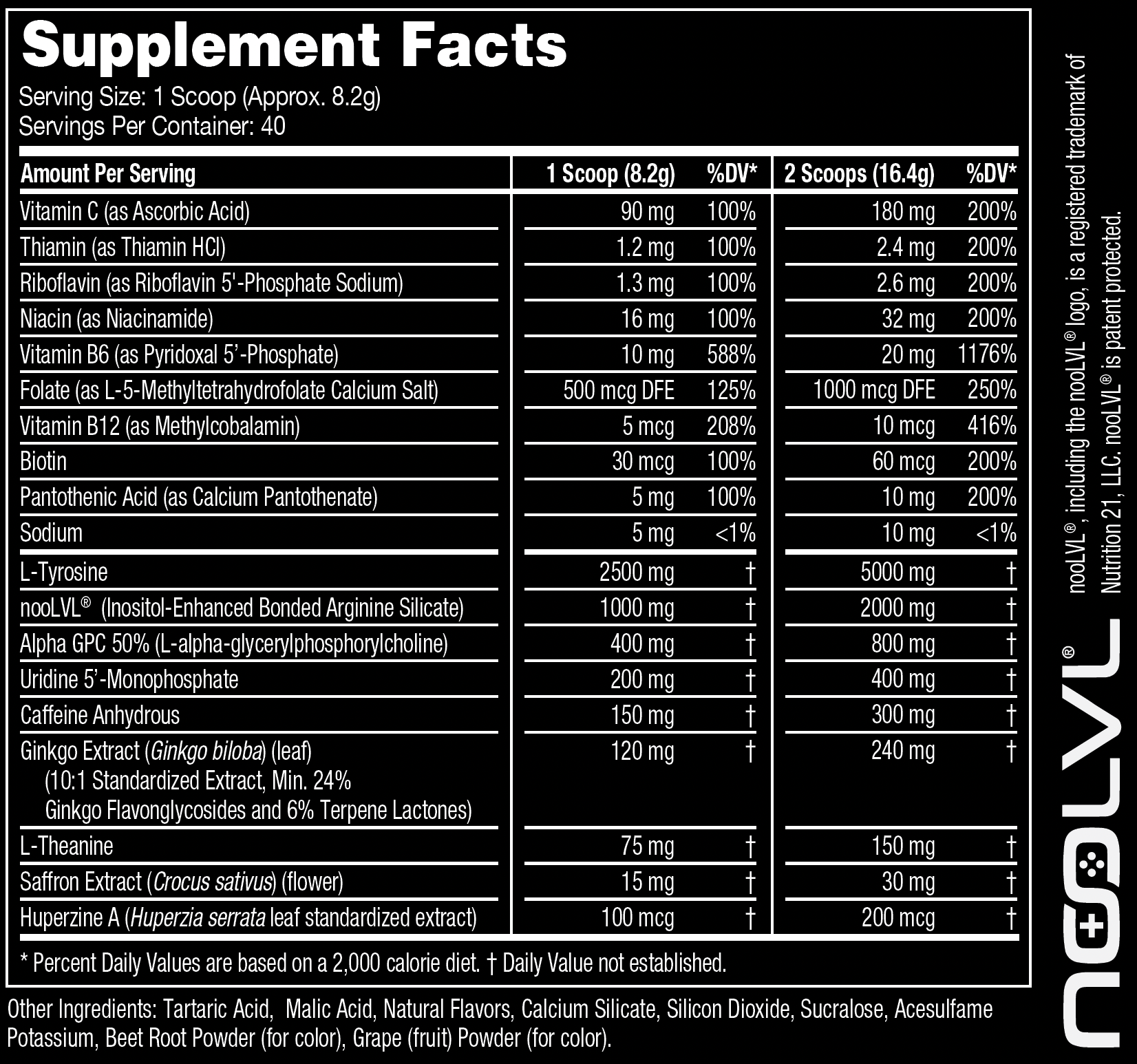 Cherry Blackout Supplement Facts
