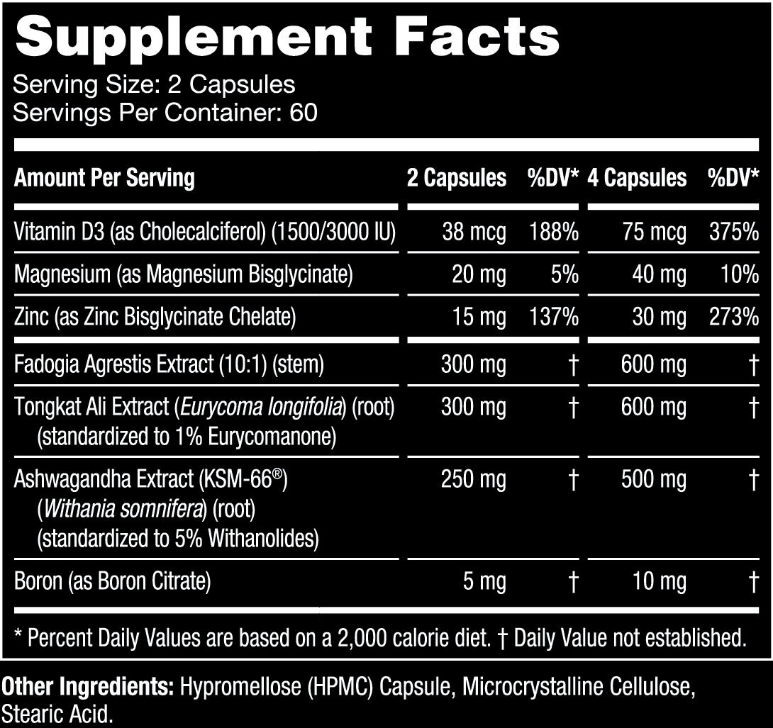 60 Servings Supplement Facts