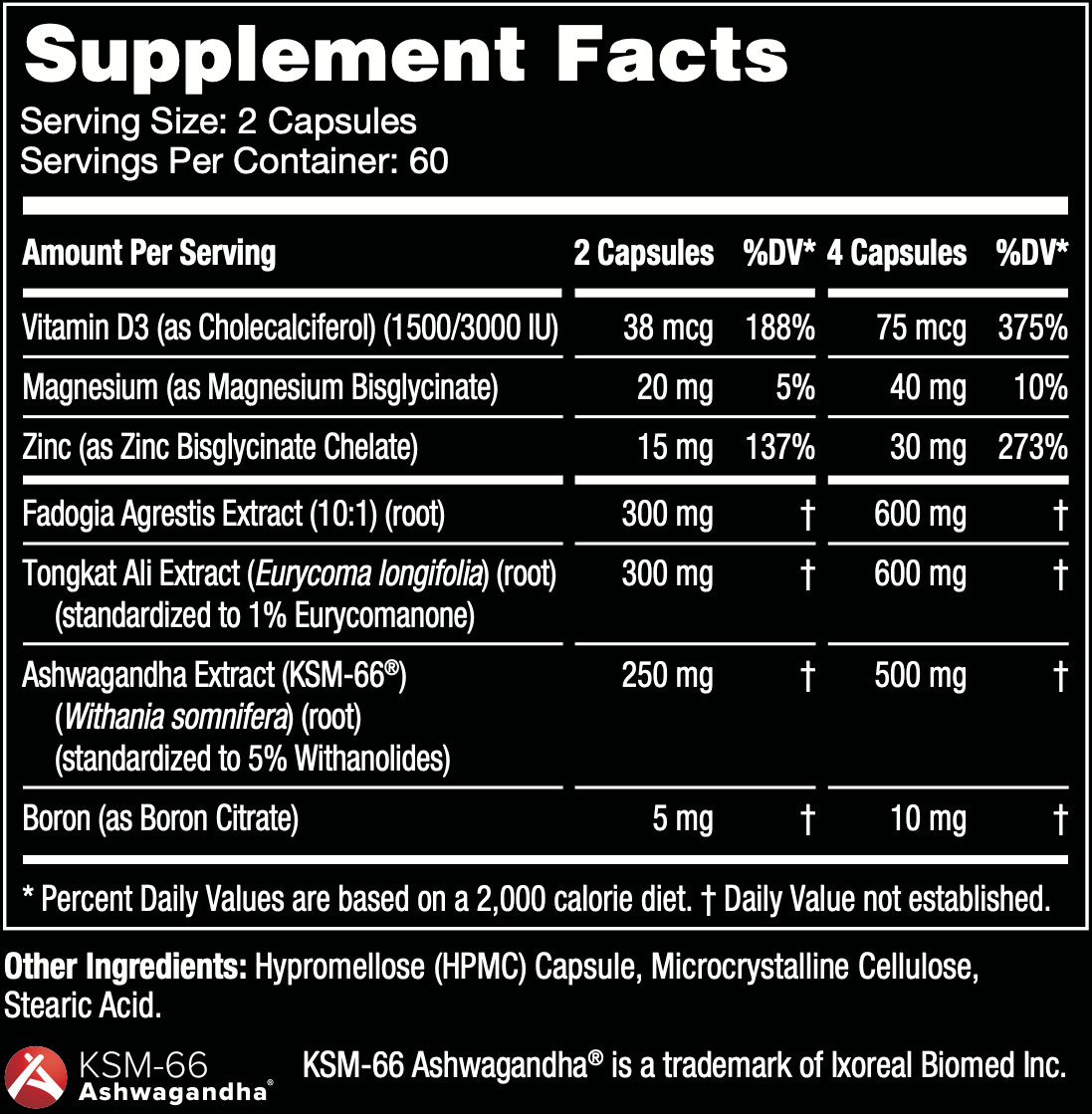60 Servings Supplement Facts