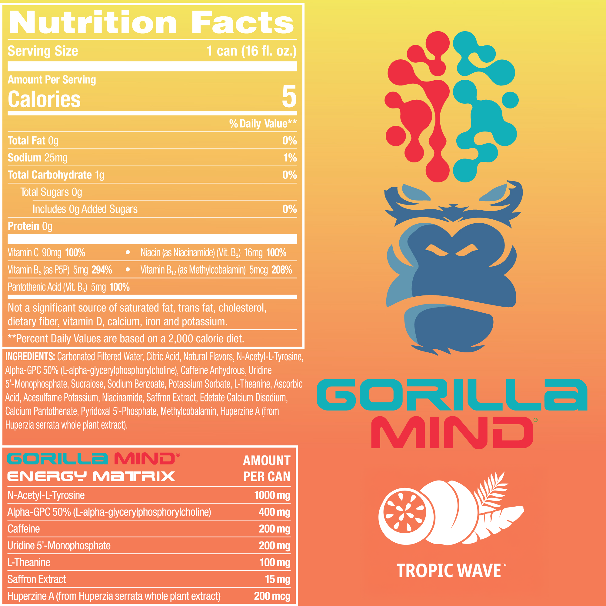 Tropic Wave Nutrition Facts