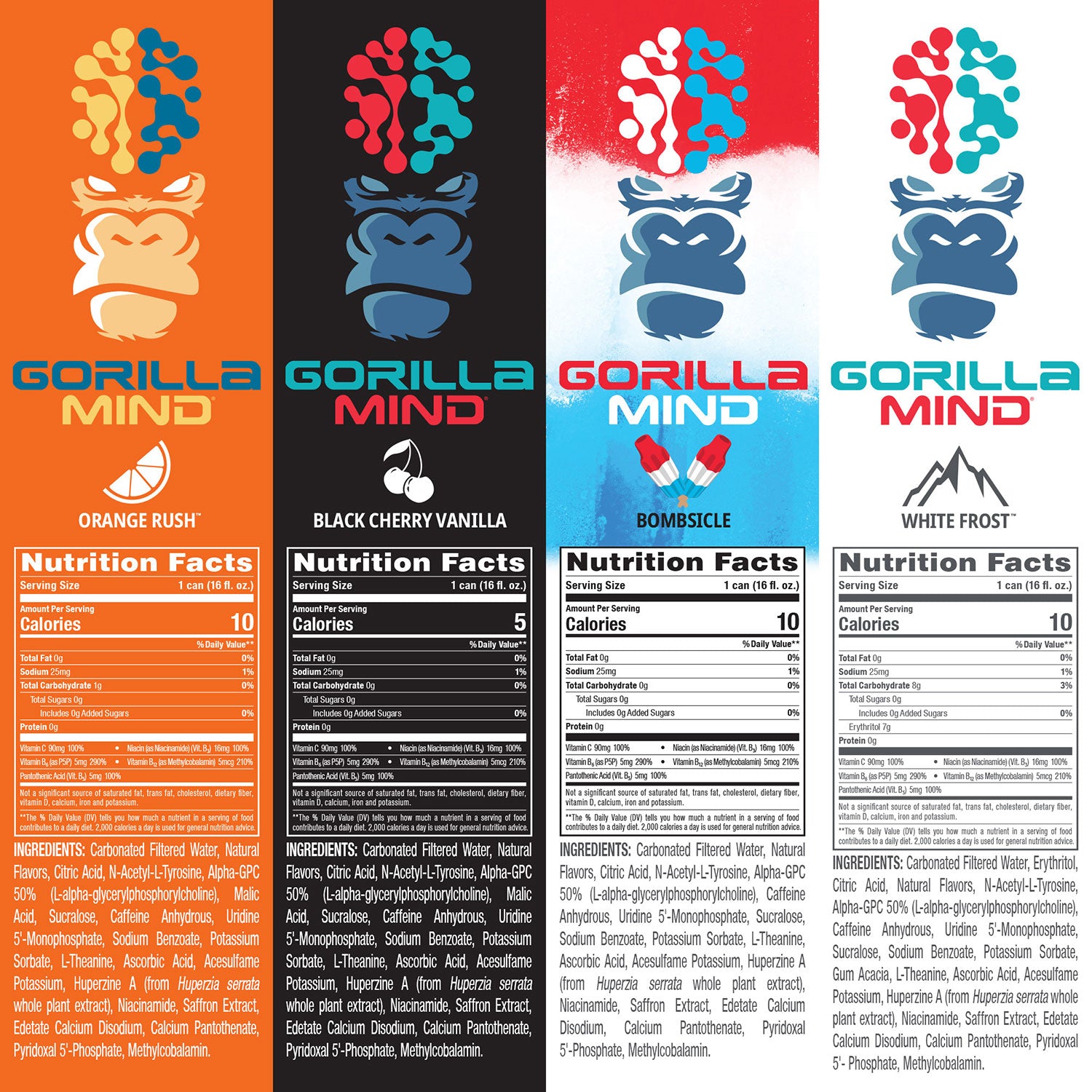 Variety Pack #2 Nutrition Facts