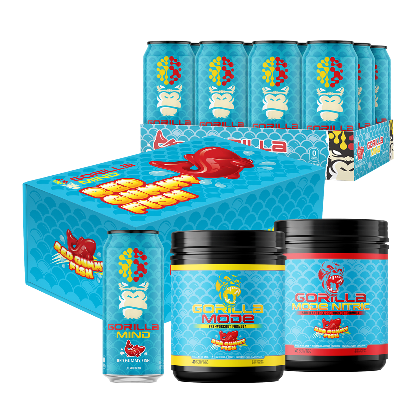 Red Gummy Fish Launch Box