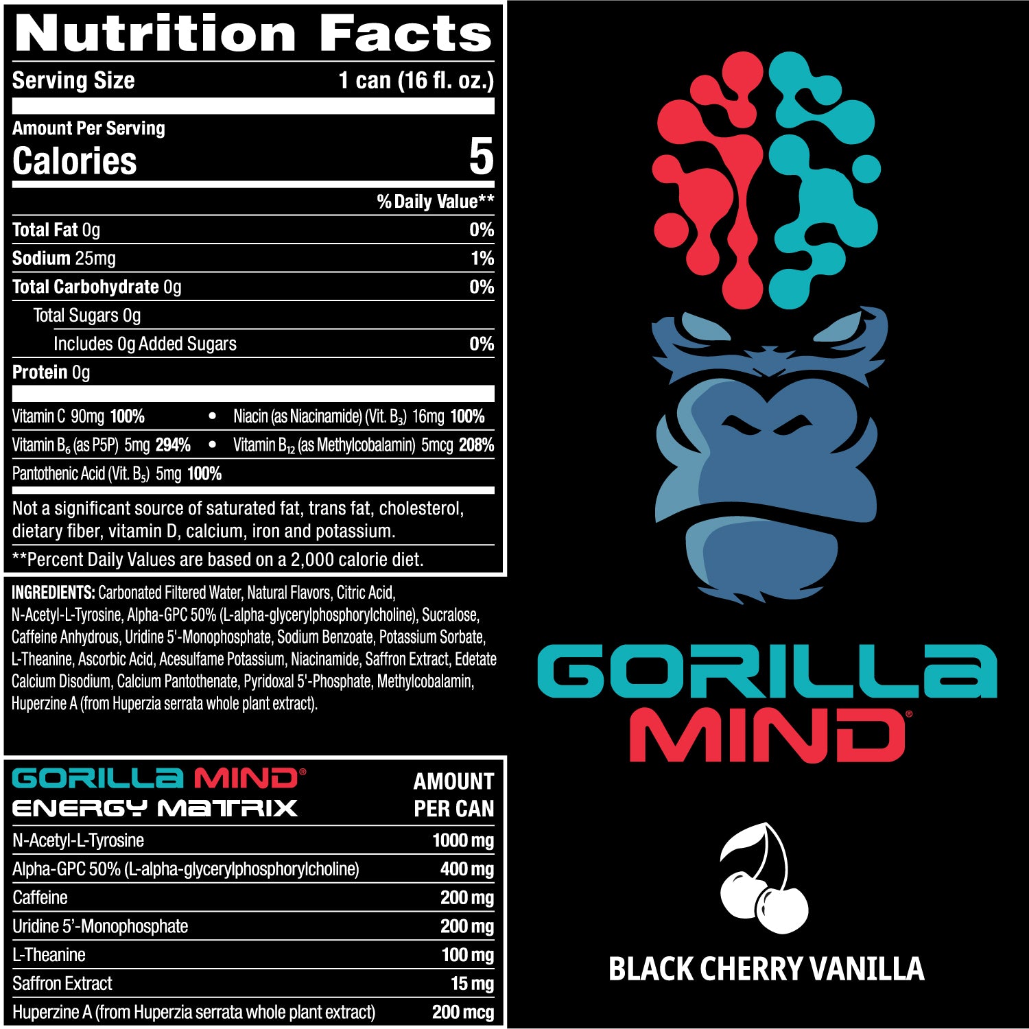 Black Cherry Vanilla Nutrition Facts