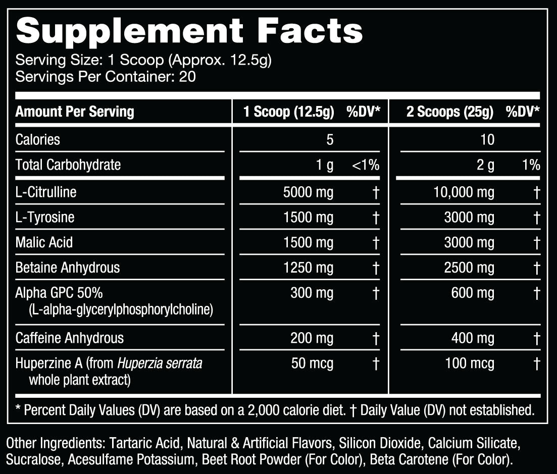 Sour Gummy Worm Supplement Facts