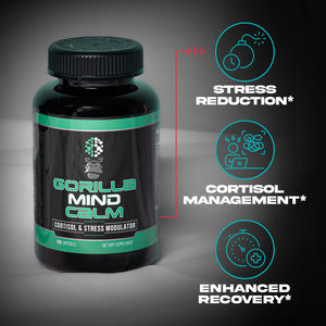 Gorilla Mind Calm key product callouts and benefits