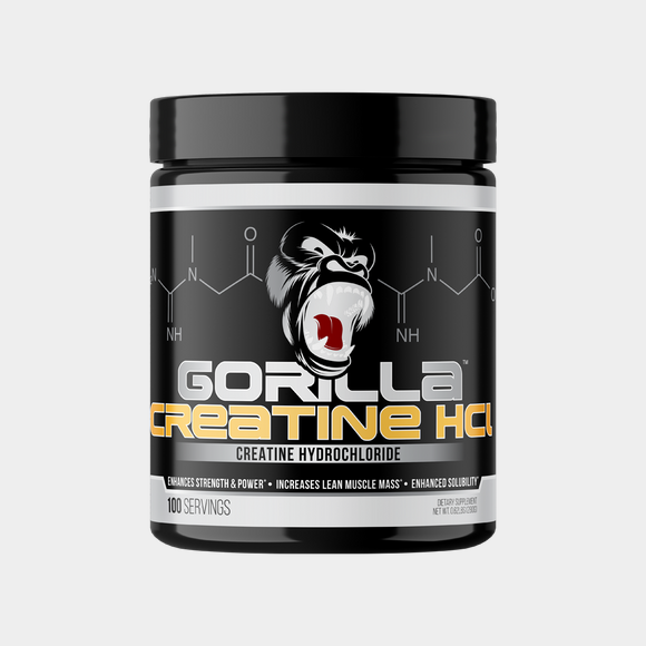 Gorilla Mind Creatine HCl supplement bottle, hero product shot