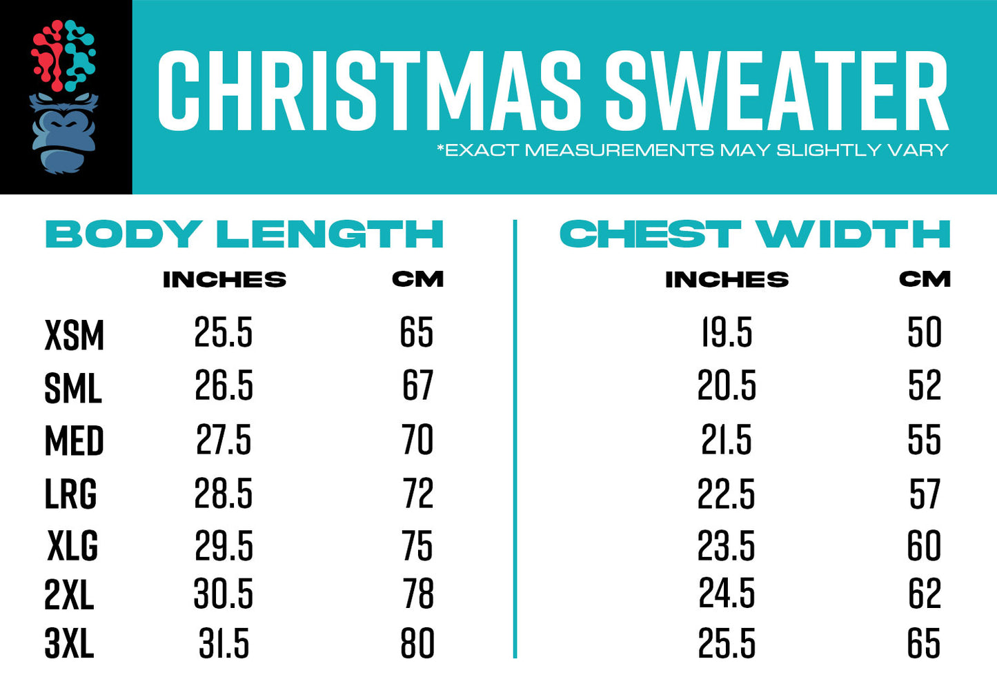 Gorilla Mind Ugly Christmas Sweater