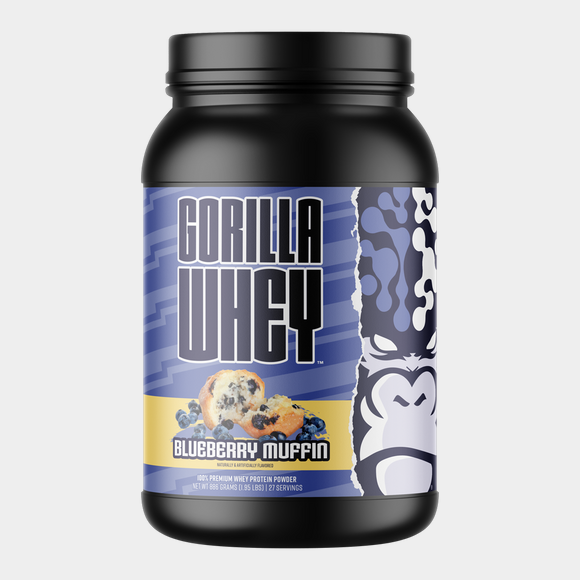Gorilla Mode Protein, Blueberry Muffin flavor