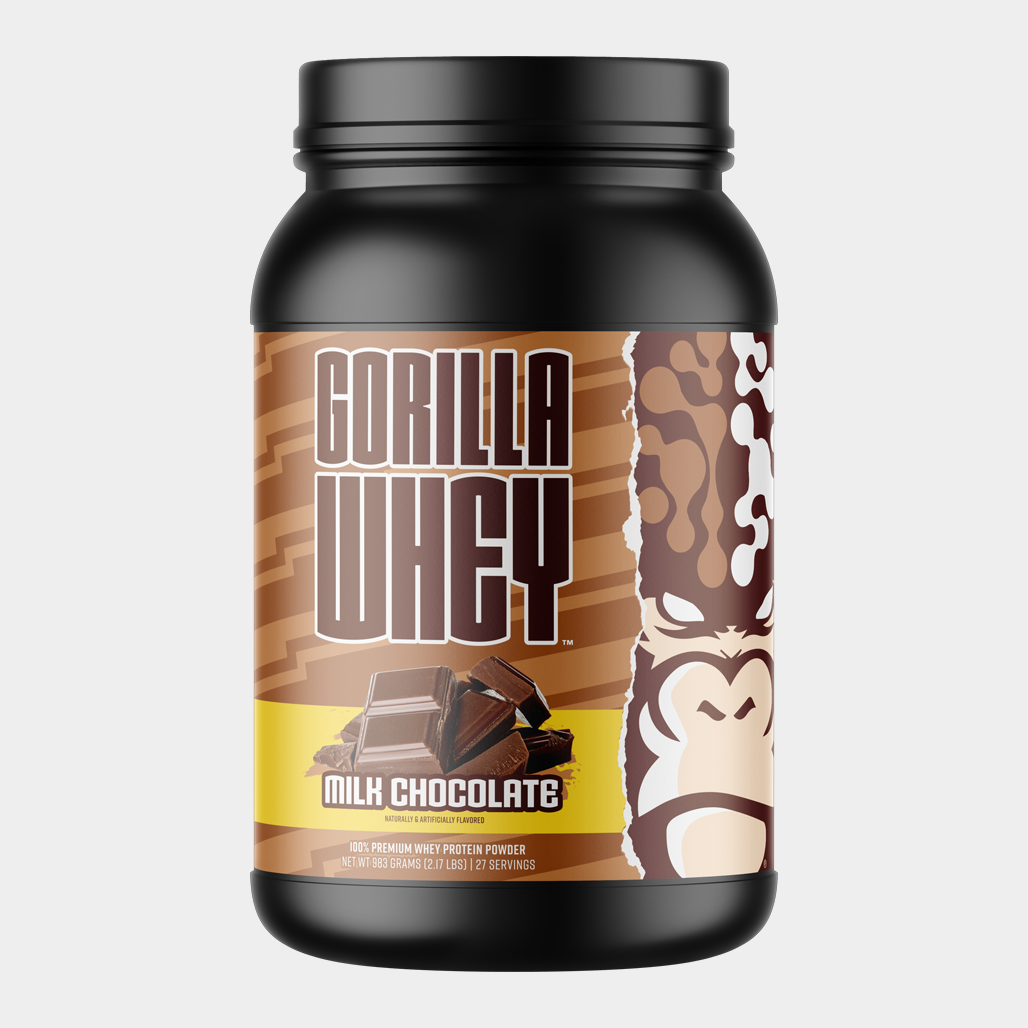 Gorilla Mode Protein, Milk Chocolate flavor, front view