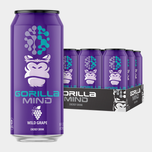 Gorilla Mind Energy Drink case, Wild Grape flavor
