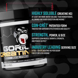 Gorilla Mind Creatine HCl ingredient benefits breakdown