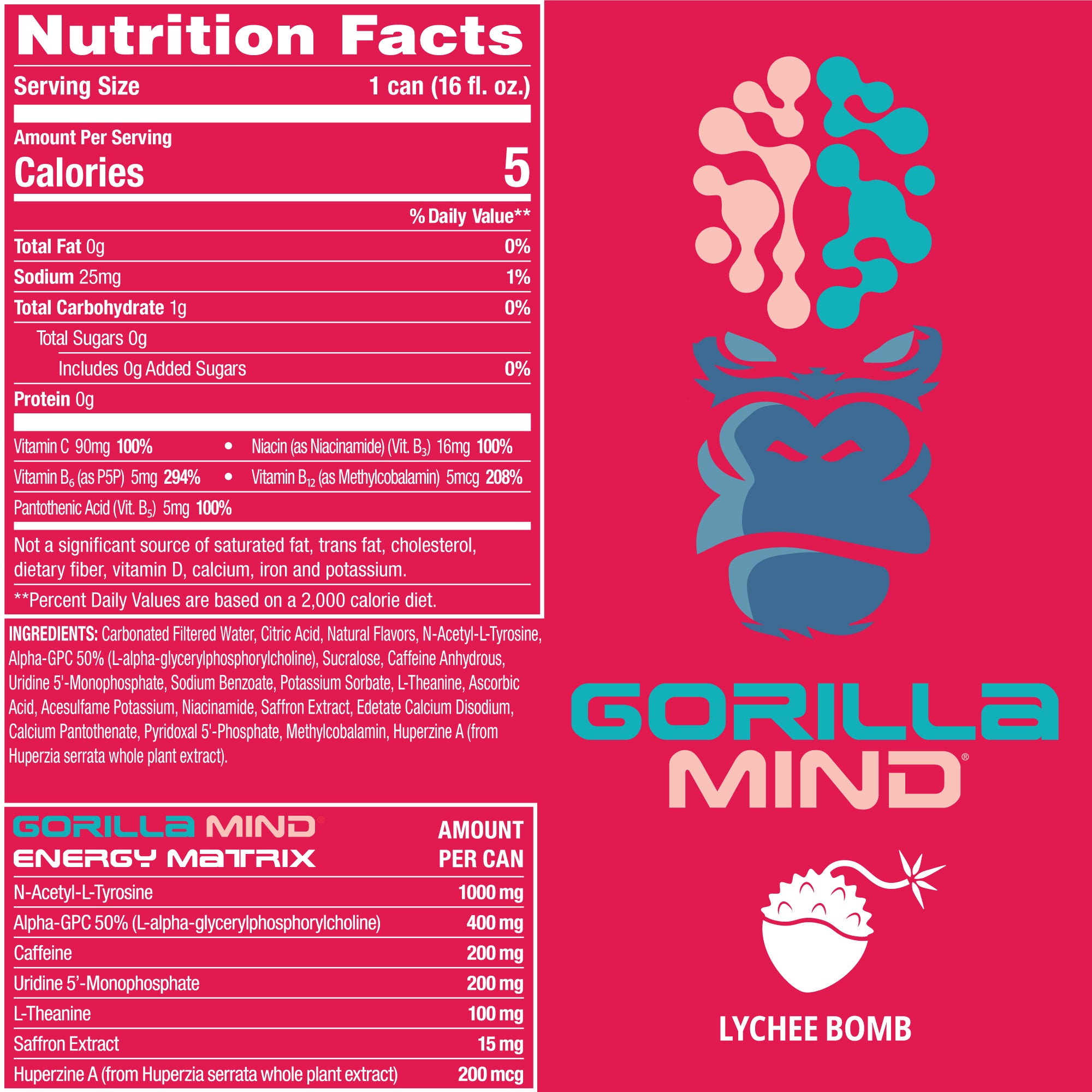 Gorilla Mind Energy Single Can - My Supplement Store