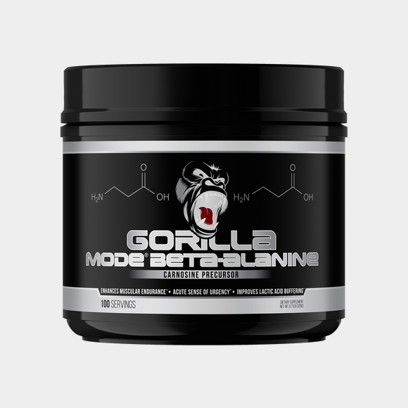 Gorilla Mind Beta-Alanine supplement bottle, hero product shot
