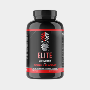 Gorilla Mind Elite Multivitamin supplement bottle, hero product shot
