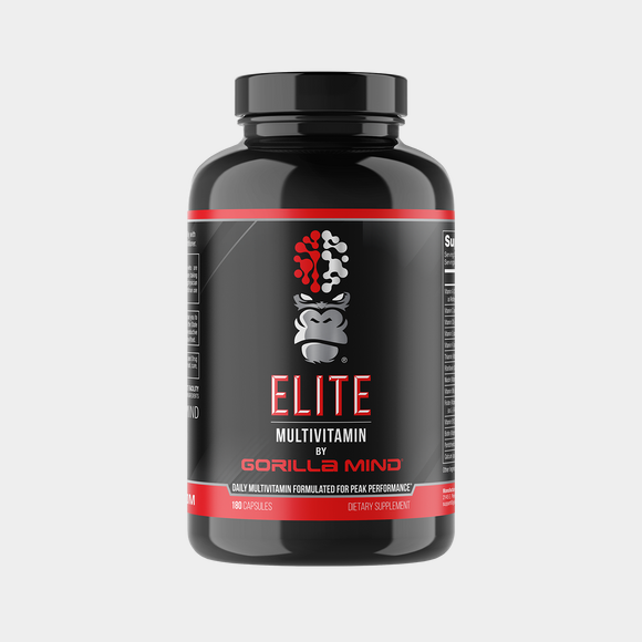 Gorilla Mind Elite Multivitamin supplement bottle, hero product shot