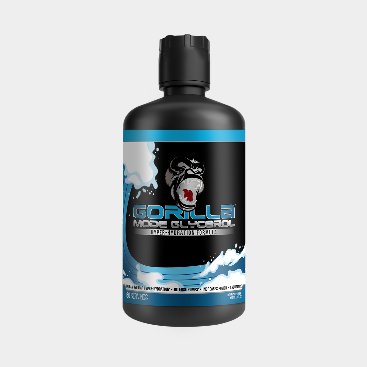 Gorilla Mode Liquid Glycerol supplement bottle, hero product shot