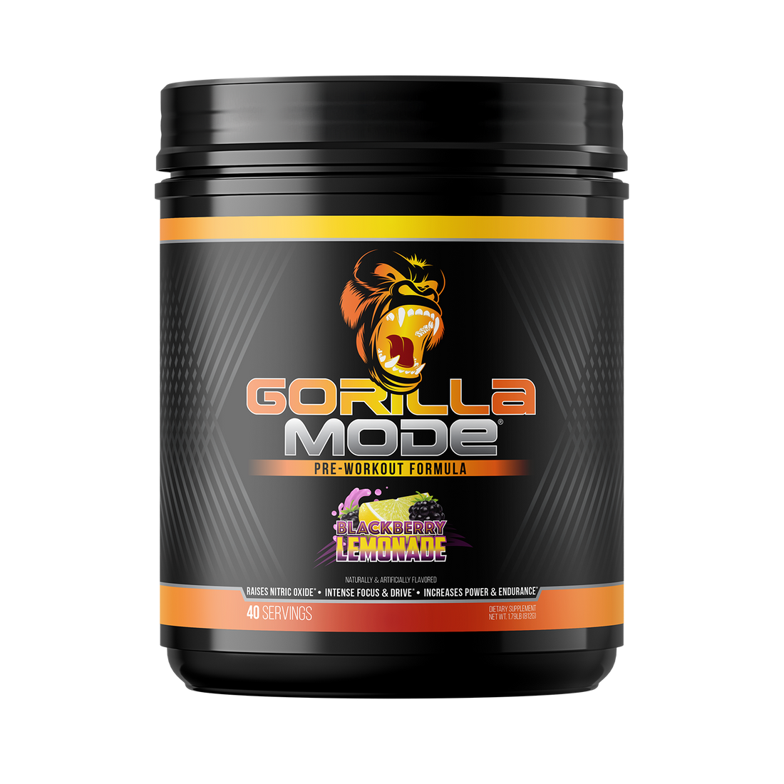 Gorilla Mode pre-workout, Blackberry Lemonade flavor