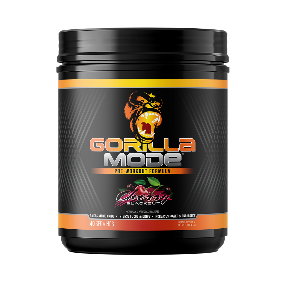 Gorilla Mode pre-workout, Cherry Blackout flavor