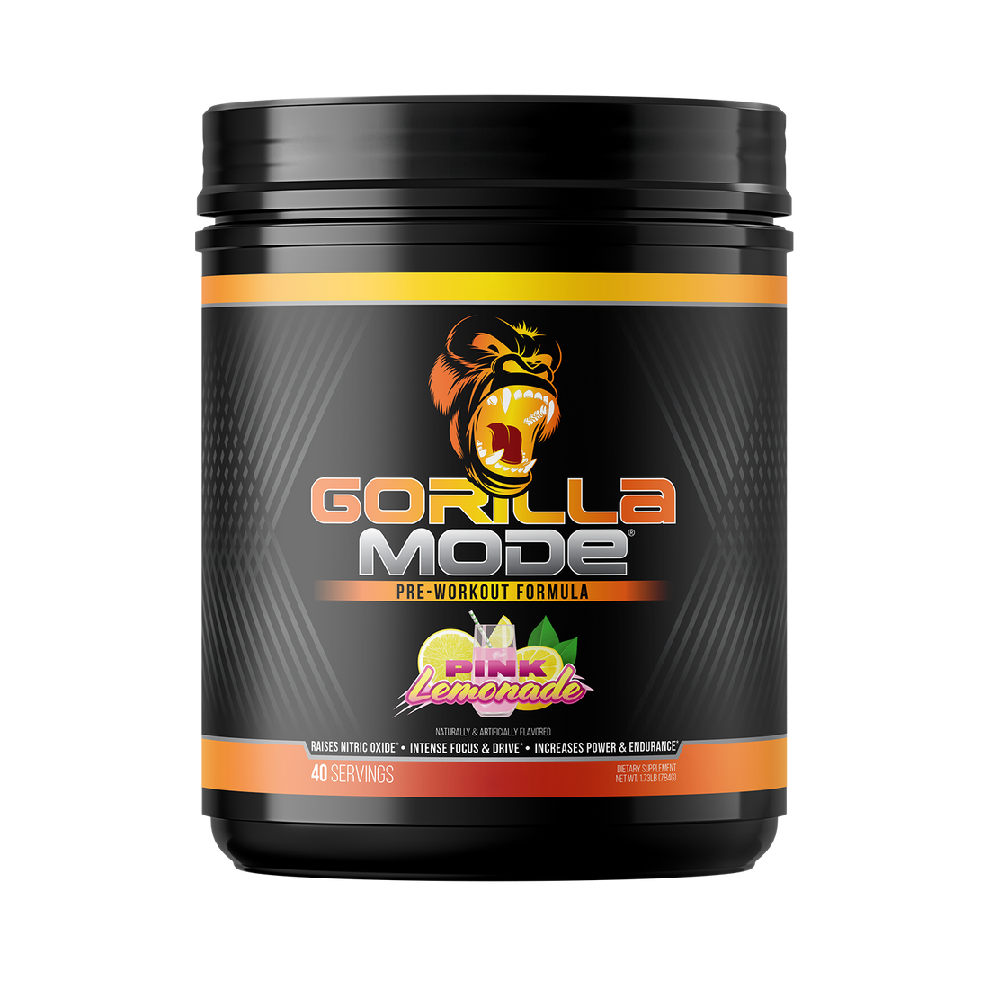 Gorilla Mode pre-workout, Pink Lemonade flavor