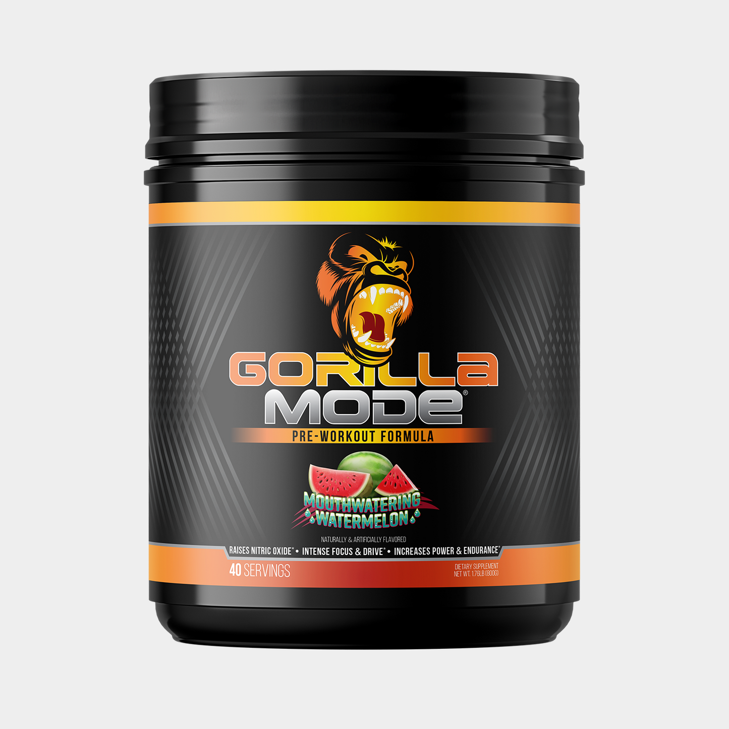 Gorilla Mode pre-workout, Mouthwatering Watermelon flavor
