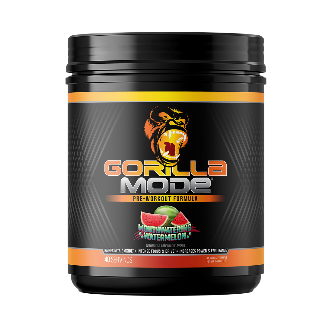 Gorilla Mode pre-workout, Mouthwatering Watermelon flavor