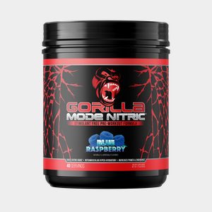 Gorilla Mode Nitric pre-workout, Blue Raspberry flavor