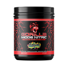 Gorilla Mode Nitric pre-workout, Sour Gummy Worm flavor