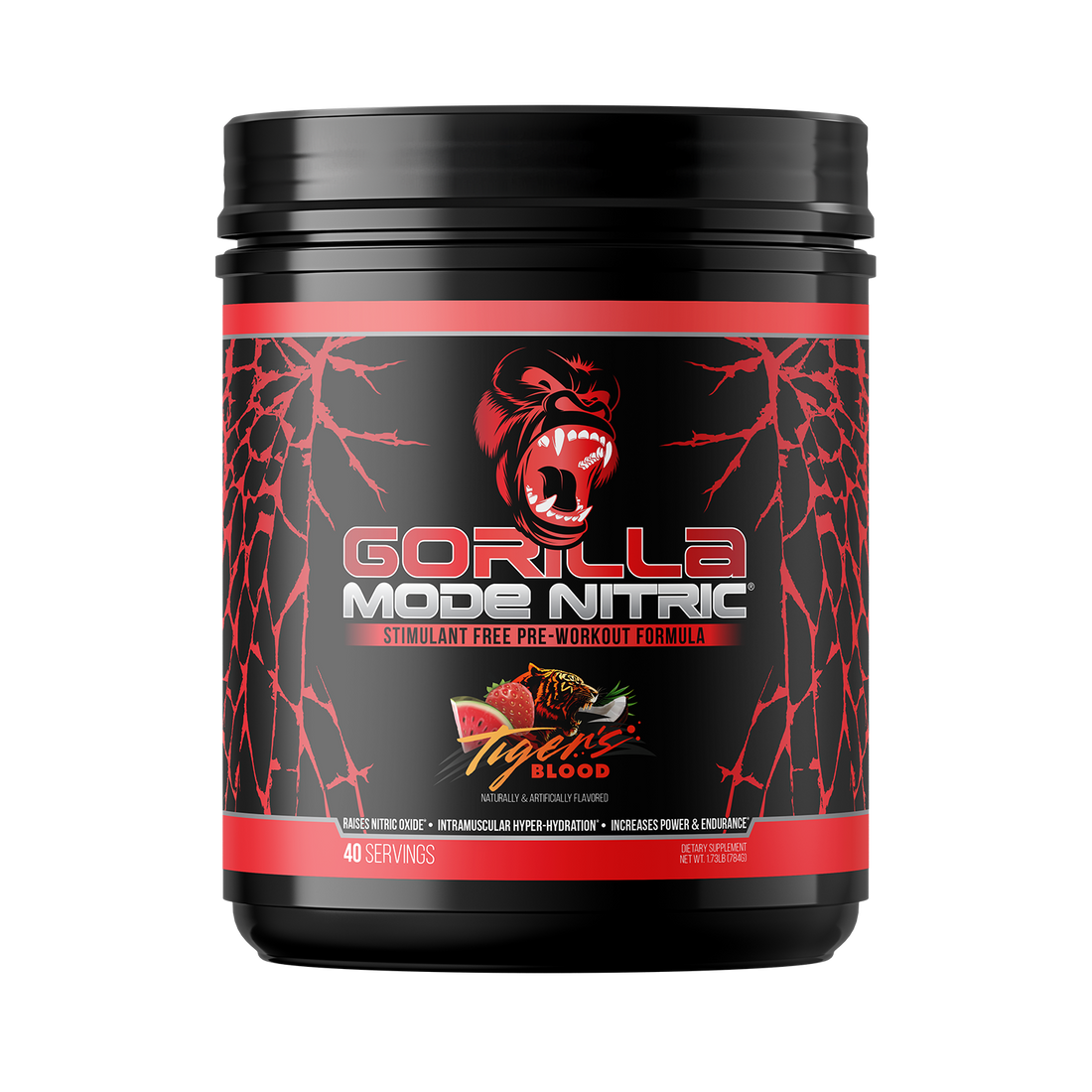 Gorilla Mode Nitric pre-workout, Tiger's Blood flavor