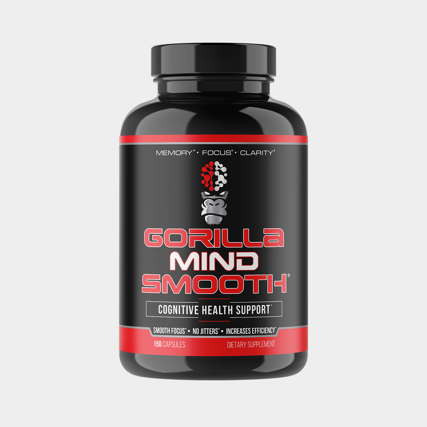 Gorilla Mind Smooth supplement bottle, hero product shot