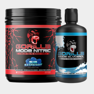 Gorilla Mind max pump stack bundle: Gorilla Mode Nitric and Liquid Glycerol