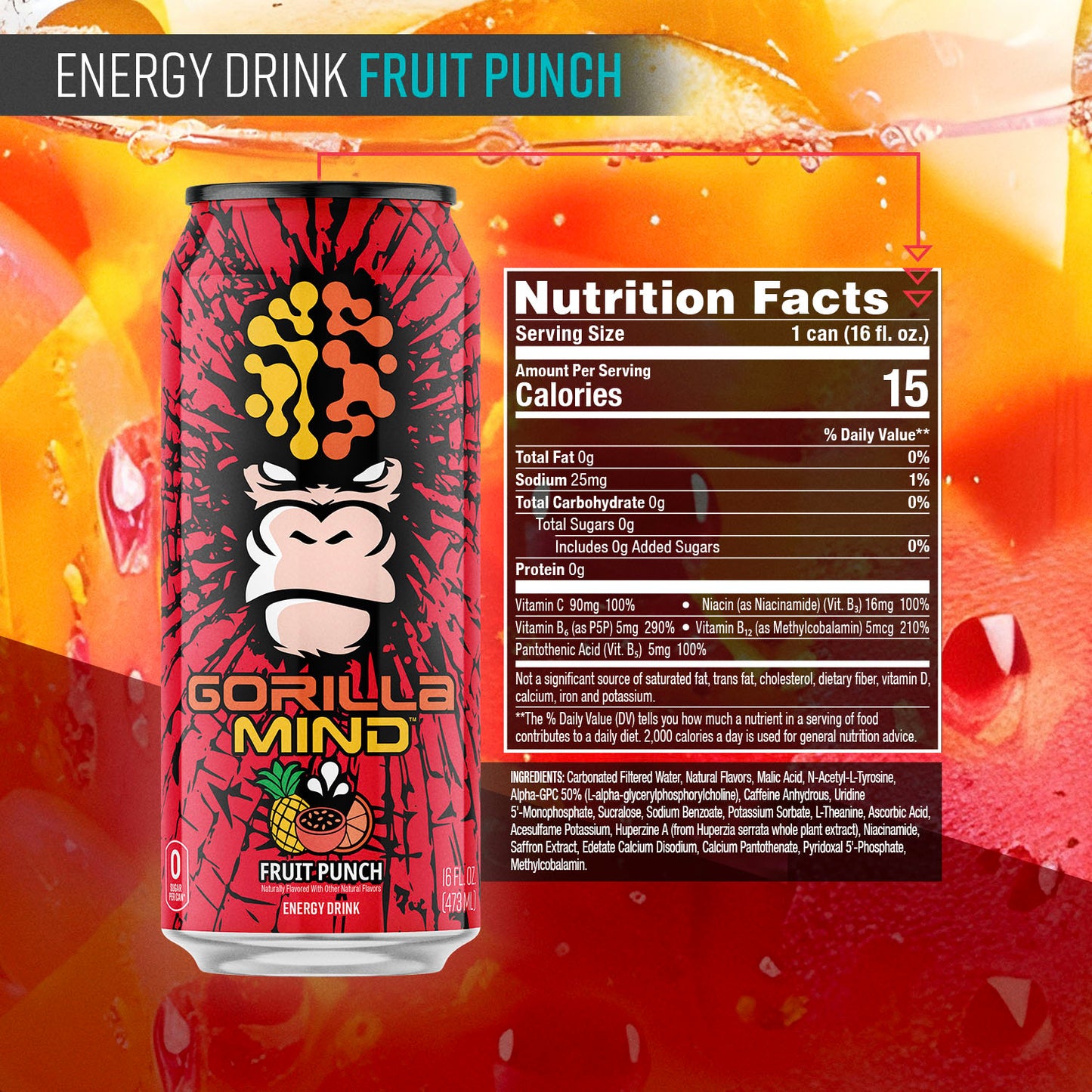 how much l carnitine in monster energy drink Gorilla Mind Energy Drink