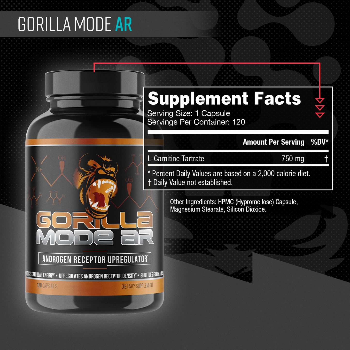Gorilla Mode AR supplement facts panel