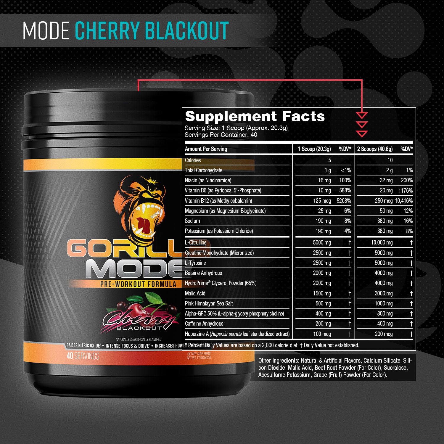 Milky Raspberry Colors Gorilla Mode Pre-Workout | Gorilla Mind