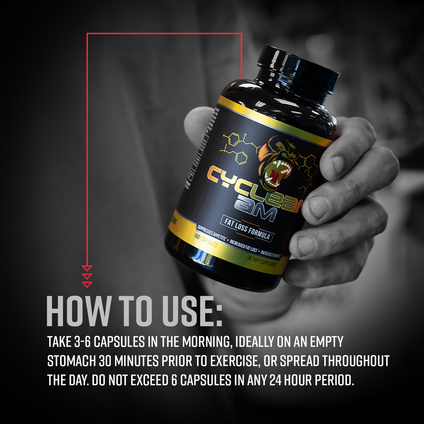 Gorilla Mind Cyclean AM how to use directions