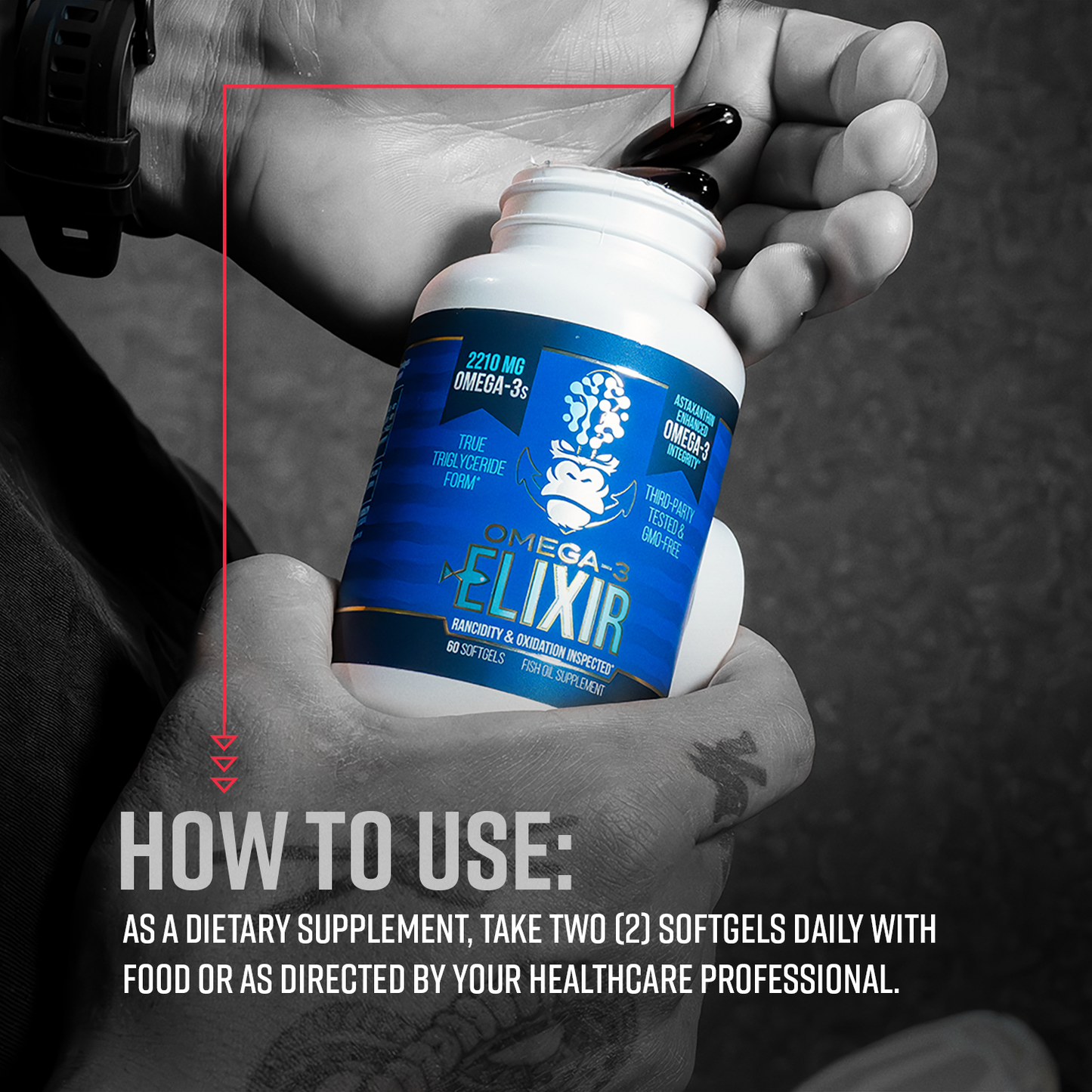 Gorilla Mind Omega-3 Elixir how to use directions