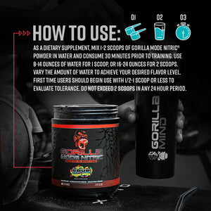 Gorilla Mode Nitric how to use directions