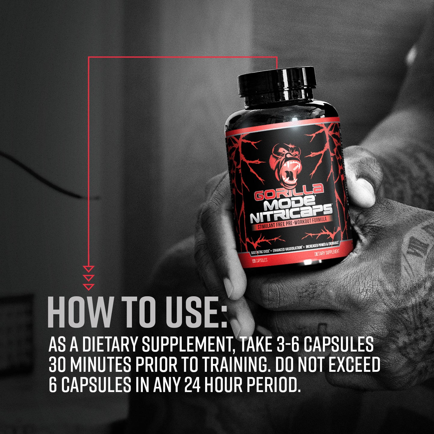 Gorilla Mode Nitricaps how to use directions