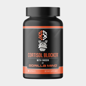 Gorilla Mind Cortisol Blocker supplement bottle, hero product shot