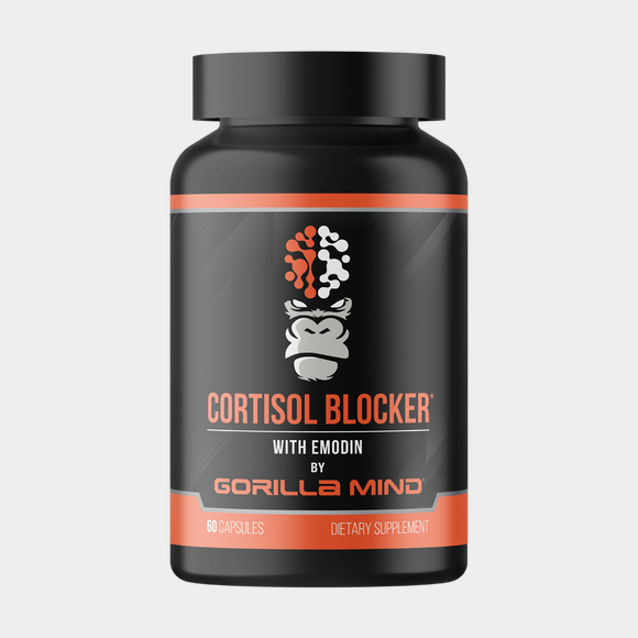 Gorilla Mind Cortisol Blocker supplement bottle, hero product shot