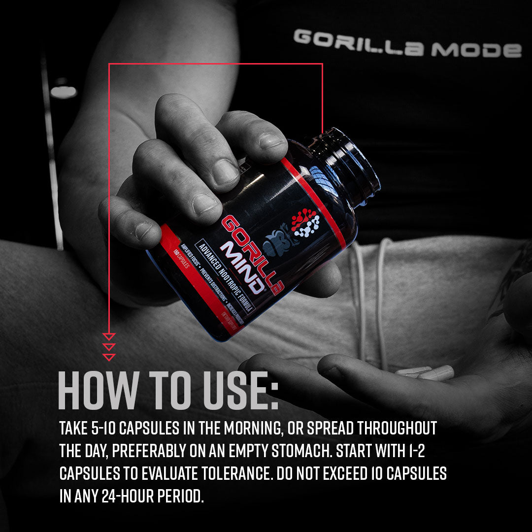 Gorilla Mind nootropic how to use directions