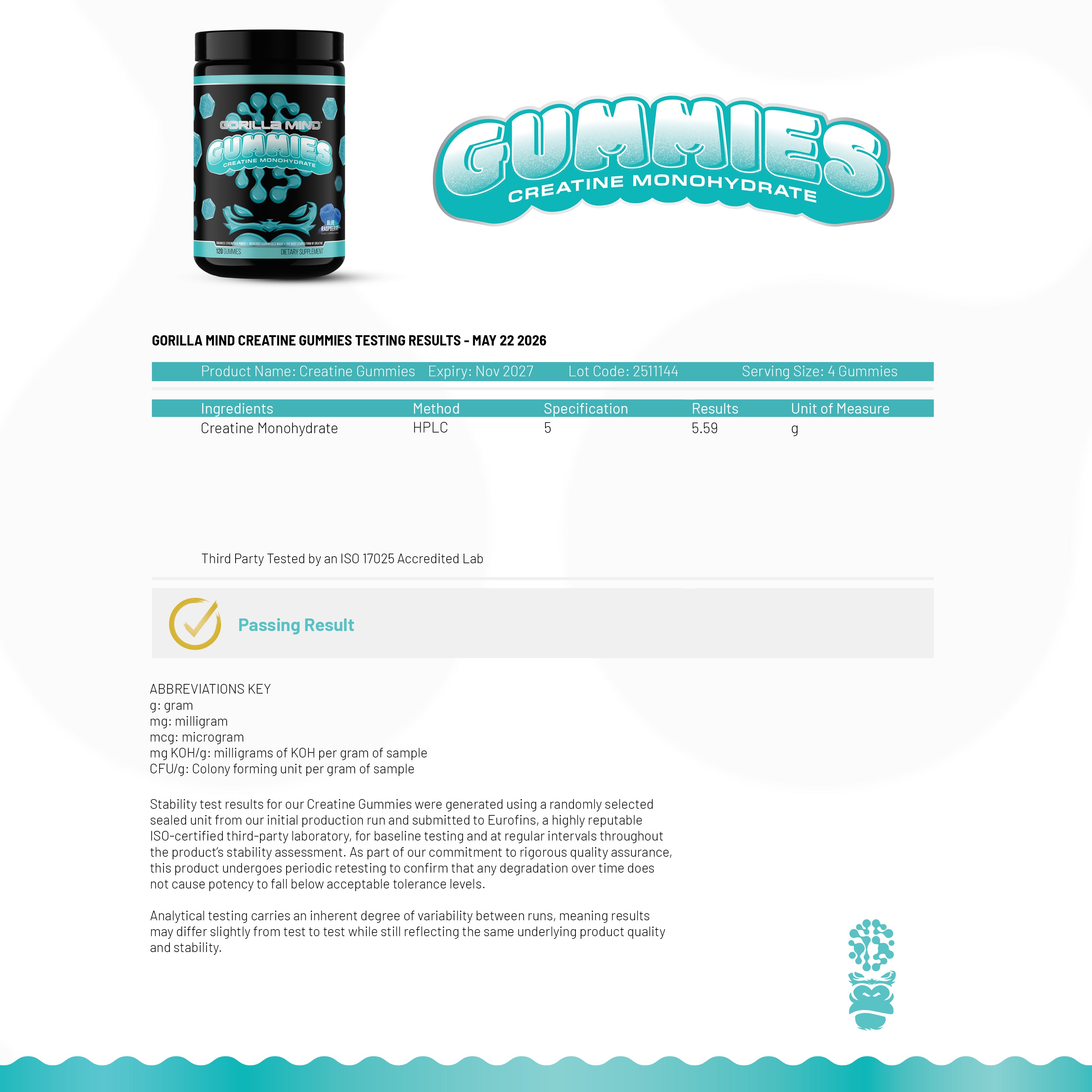 Creatine Gummies | Gorilla Mind