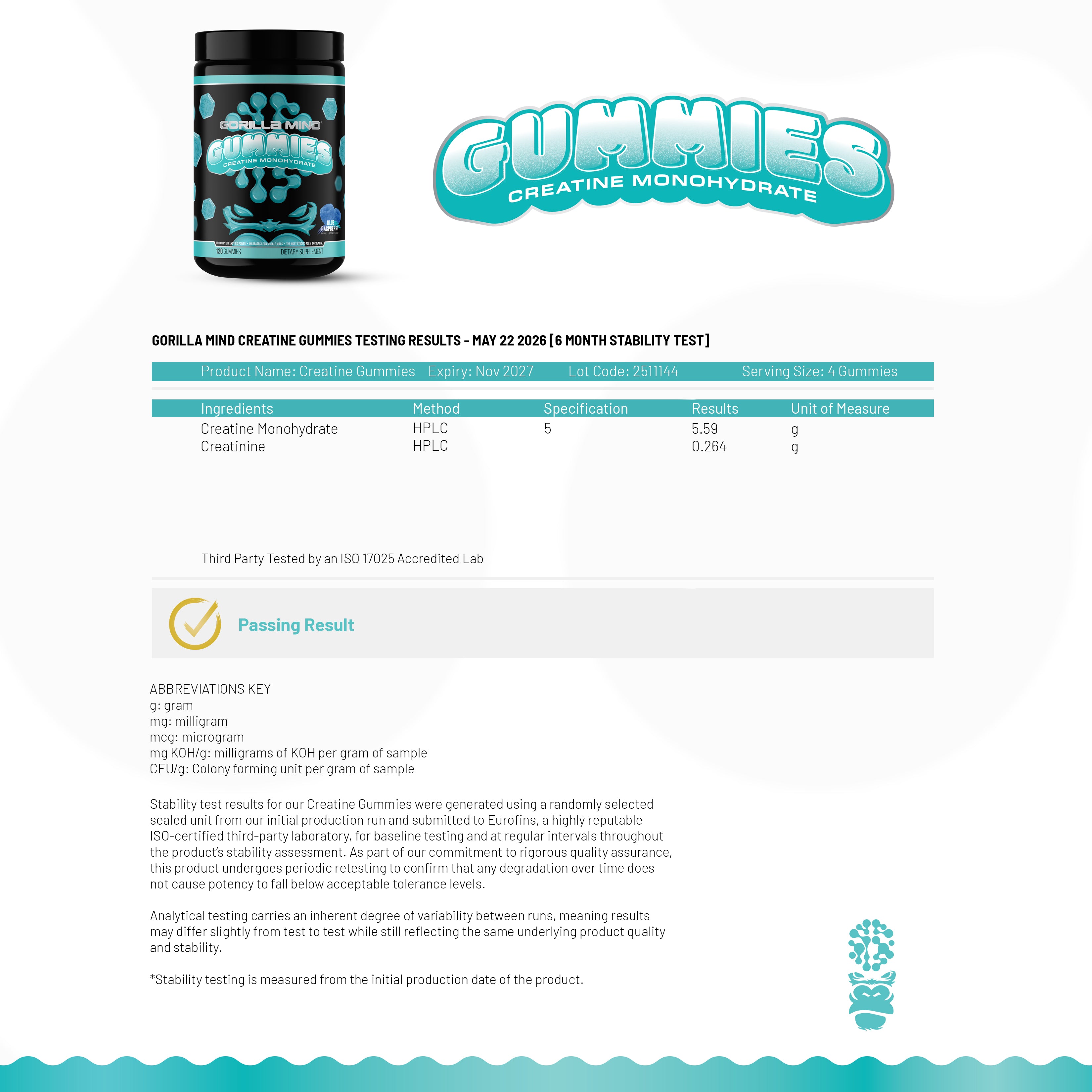 Gorilla Mind Creatine Gummies