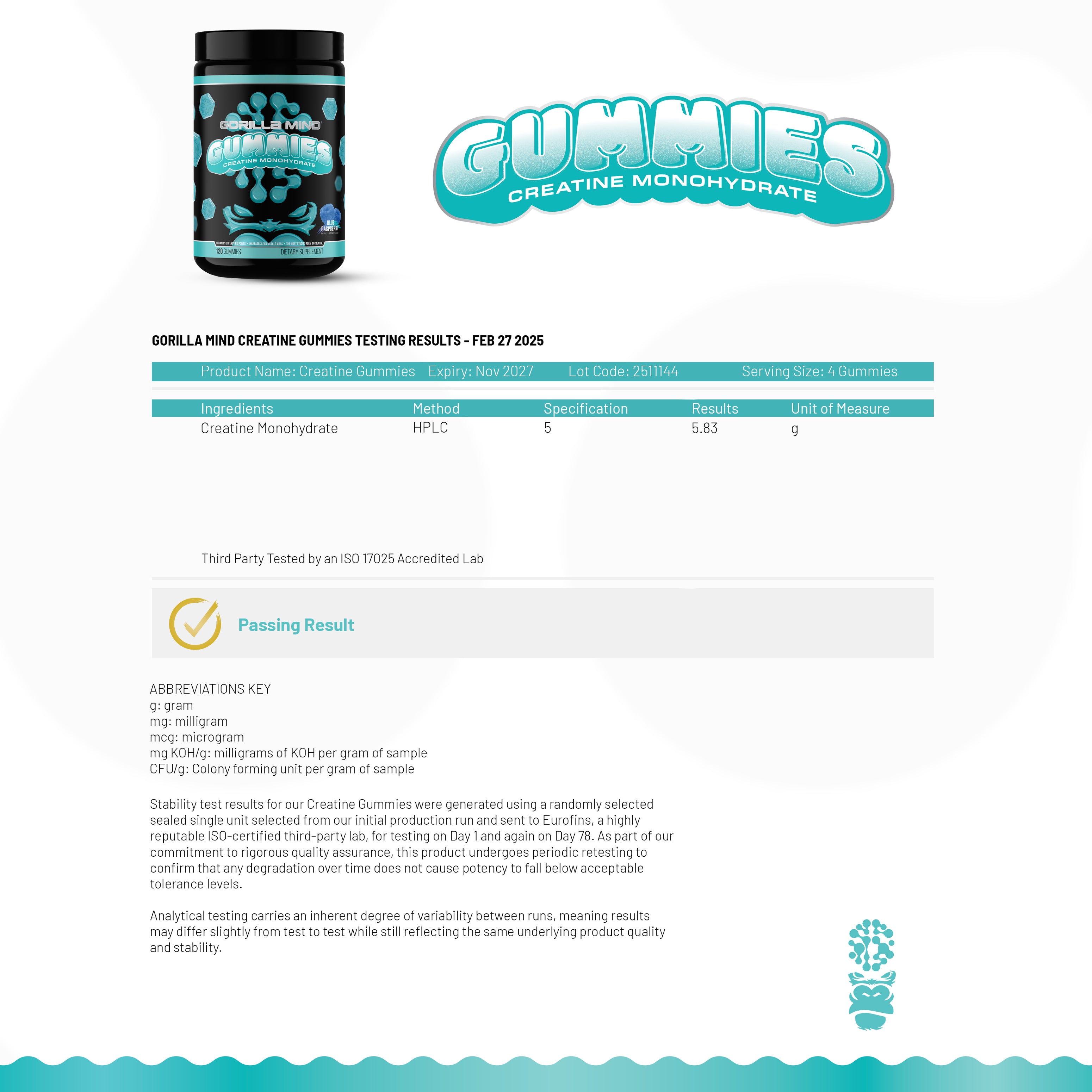 Gorilla Mind Creatine Gummies